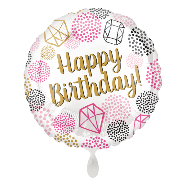 Happy Birthday Diamanten 45cm