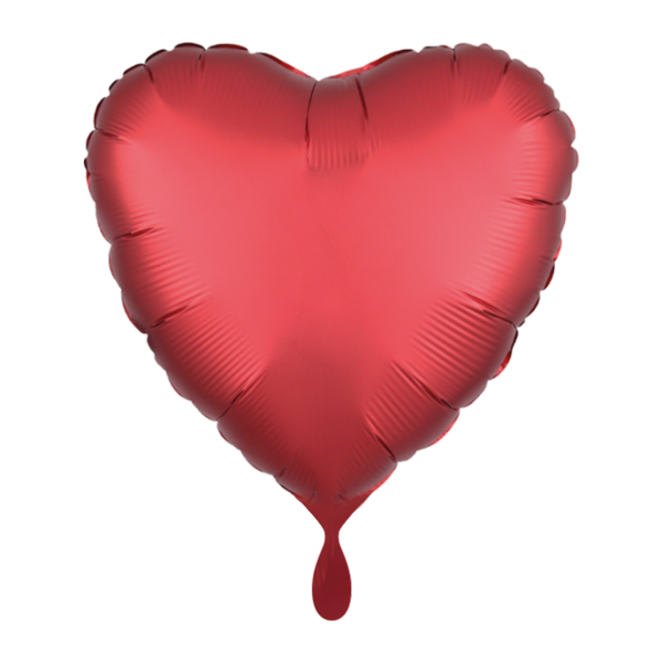 Herz Metallic Rot