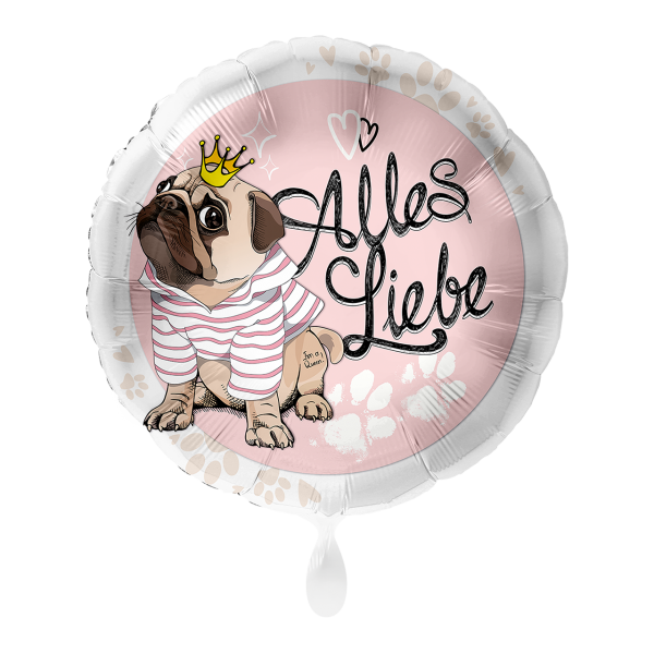 Mops Alles Liebe 43cm