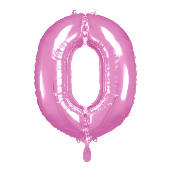 Zahlenballon XL 66cm pink
