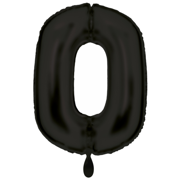 Zahlenballon XXL Black Silk 86cm 