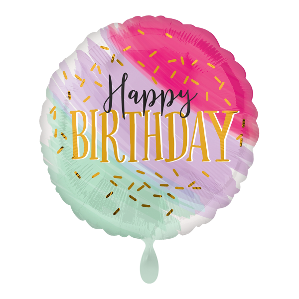 Happy Birthday mit Streusel 43cm