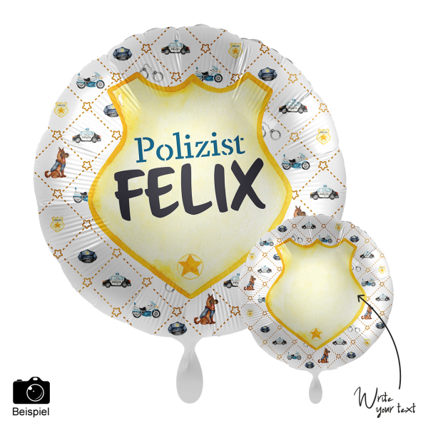 Personalize IT - Polizei Abzeichen 43cm