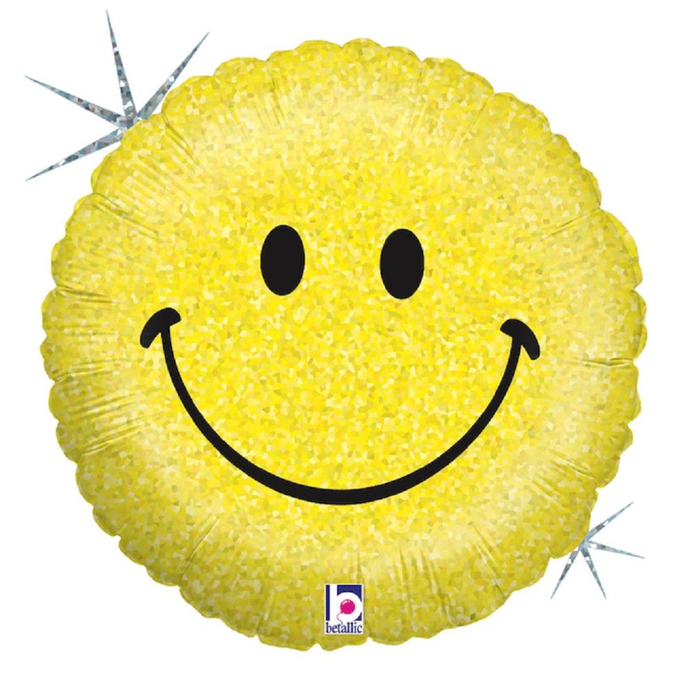 Smiley Glitzerfolie 46cm 