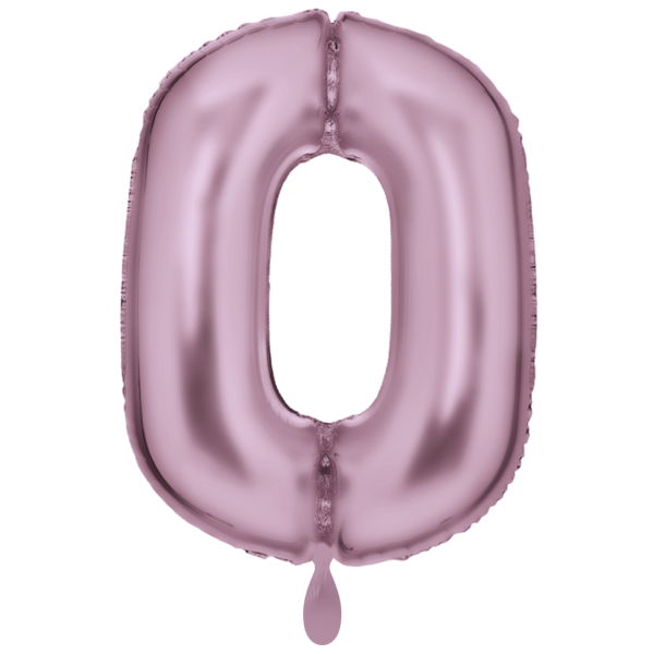 Zahlenballon XXL Silk Lustre Pastel Pink 86cm