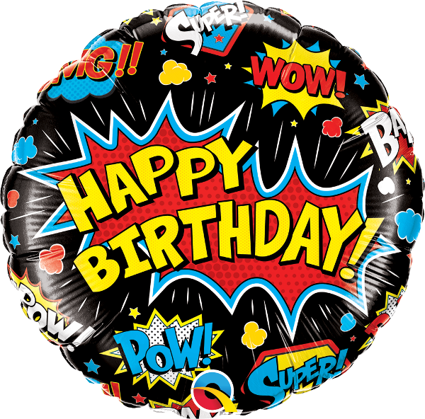 Super Hero Happy Birthday 46cm