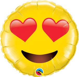Emoji mit Herzaugen 71cm