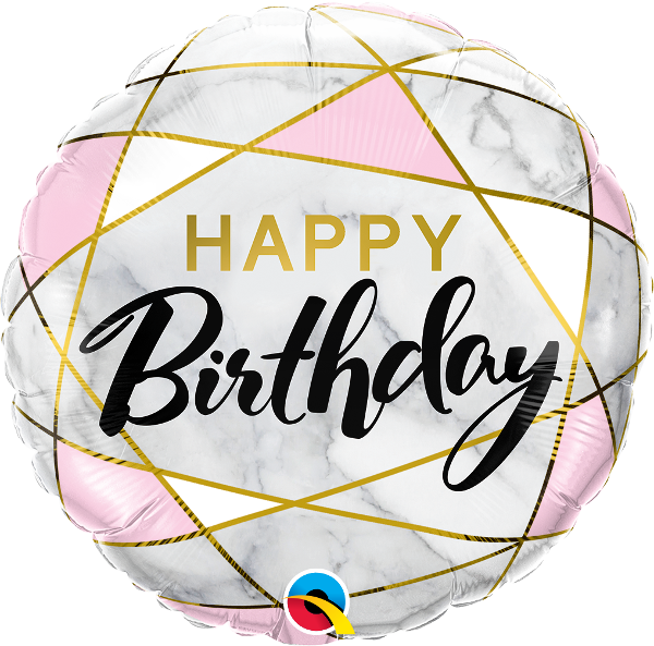 Happy Birthday marmoriert 46cm