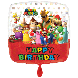 [2100000007394] Super Mario Happy Birthday 45cm
