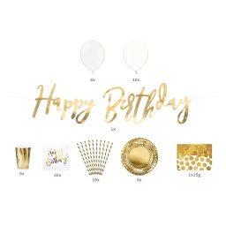 [2100000008797] Partybox Happy Birthday weiß/gold