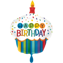 [2100000010660] Muffin Happy Birthday 91cm