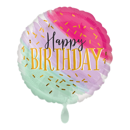 [2100000008933] Happy Birthday mit Streusel 43cm