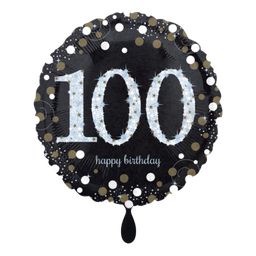Happy Birthday 100 Glitzerfolie 45cm