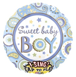 [2100000002016] Singing Ballon Sweet Baby Boy 71cm