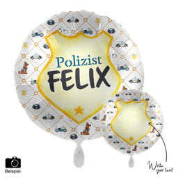 [2100000001071] Personalize IT - Polizei Abzeichen 43cm