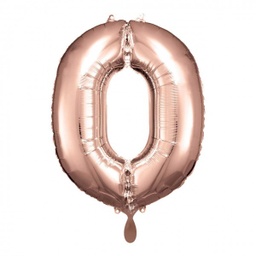 Zahlenballon XL 66cm roségold