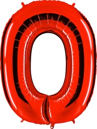 Zahlenballon XL 66cm rot