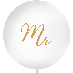 [2100000018277] Latexballon Jumbo weiß Mr. 1m