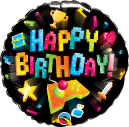 [2100000019434] Happy Birthday Gaming 46cm 