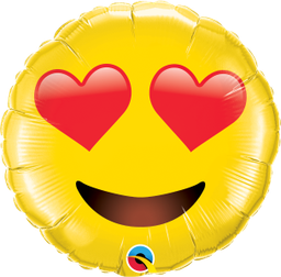 [2100000020041] Emoji mit Herzaugen 71cm