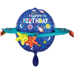 [2100000020287] Happy Birthday Colourful Galaxy 73cm
