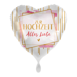 [2100000020393] Zur Hochzeit alles Liebe 43cm
