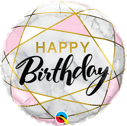 [2100000020669] Happy Birthday marmoriert 46cm
