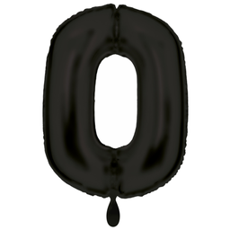 Zahlenballon XXL Black Silk 86cm 