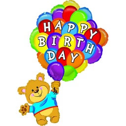 [2100000020829] Birthday Balloon Bear 86cm
