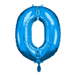 Zahlenballon XL 66cm blau